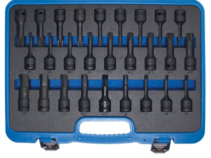 Hlavice 1/2" úderové Torx, XZN, Imbus 26ks CrMo - BGS 5484
