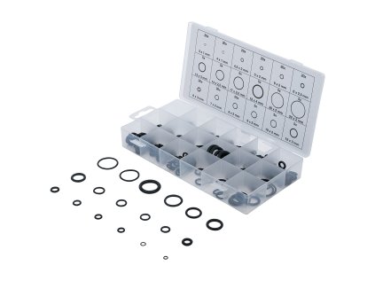 Těsnicí O-kroužky, průměry 3-22 mm, sada 225 ks - BGS 8044 01