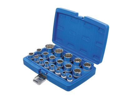 Hlavice multiprofilové 1/2”, velikosti 8-32 mm, sada 19 ks, univerzální - BGS 2152 01
