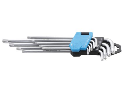Klíče TORX profil, velikosti T10 až T50, sada 9 ks - BGS 793 01