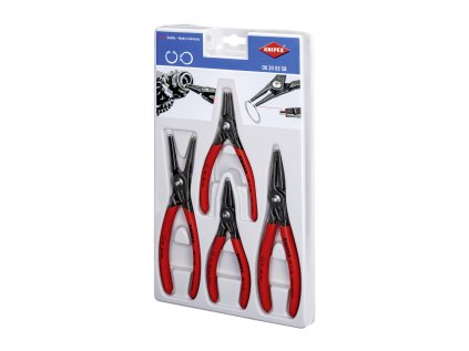 Sada 4 kleští na pojistné kroužky - KNIPEX 002003SB 01