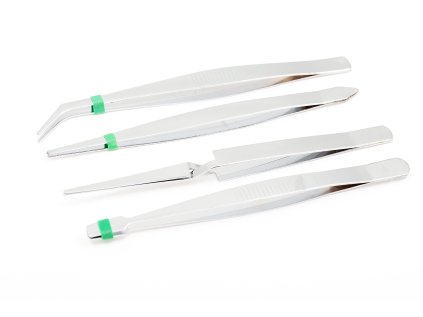 Pinzety, sada 4 ks, délky 105-120 mm - MAGG STPIN4 02