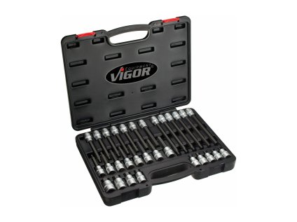 Sada zástrčných hlavic Imbus, šestihran 5-19mm 30ks Vigor V1919 01