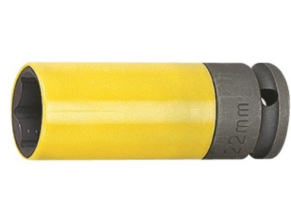 Nástrčná hlavice 1/2" s krytkou na ALU, pro rázové utahováky, 21 mm - JONNESWAY S18A4121