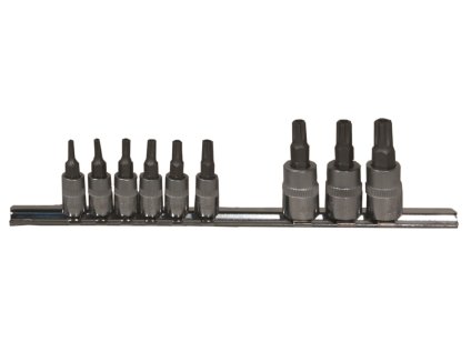 Sada zástrčných hlavic Torx s otvorem, 5hranných, 1/4" a 3/8" - JONNESWAY S08H23TS9S