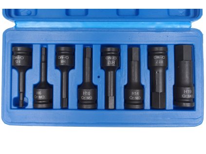 Sada zástrčných úderových hlavic Imbus, 1/2", H5 - H19, 8 kusů - QUATROS QS50008 2