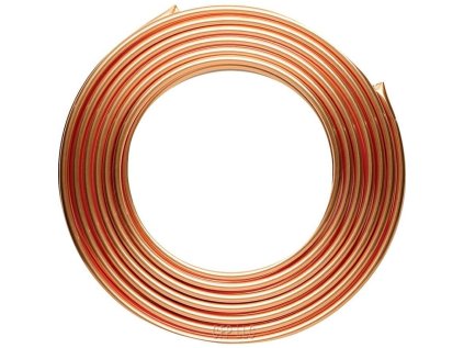Brzdové potrubí měděné, délka 5 m, tloušťka 0,90 mm, vnější průměr 4,75 mm
