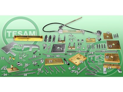 Hydraulický stahovák na vstřikovače CDI, HDI, HPI, CDTI, DCI, velká sada - TESAM TS1300