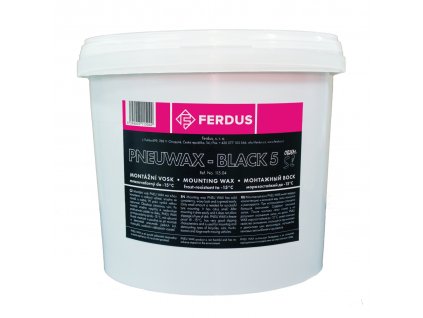 Montážní vosk, pasta Ferdus PNEU WAX - BLACK 5, černý, mrazuvzdorný, 5 litrů
