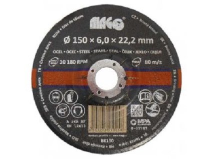 Brusný kotouč na kov 150 x 6 x 22,2 mm - MAGG BK150