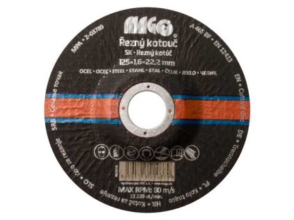 Řezný kotouč na kov 125 x 1,6 x 22,2 mm MAGG