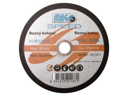 Řezný kotouč na kov 180 x 1,5 x 22 mm MAGG Speed