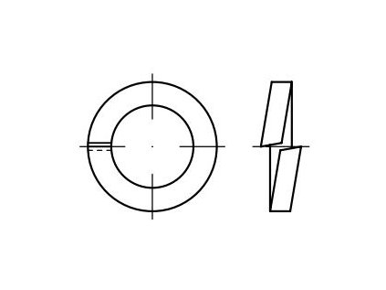 Podložky pružné DIN 7980 Zn, rozměr M6, balení 40 kusů