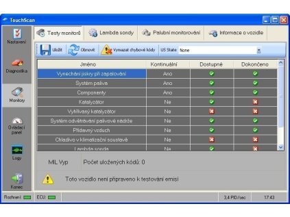 Diagnostický software TouchScan v češtině na CD - ELM 327