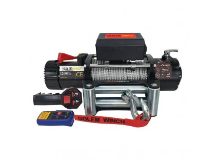 Elektrický naviják Golemwinch 12000 12V, 5,4 t, pro větší offroad, odtah - Golemtech