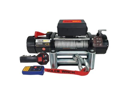 Elektrický naviják Golemwinch 12000 24V, 5,4 t, pro větší offroad, odtah - Golemtech 1