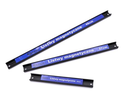 Magnetické lišty - držáky na nářadí, délky 23, 37, 48 cm, sada 3 kusy a