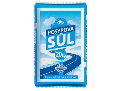 Posypová sůl, hrubá, granule 3,2 – 0,2 mm, balení 20 kg