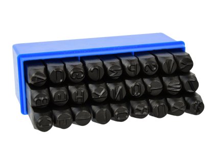 Razicí matrice písmen - raznice, 10 mm, sada 27 kusů