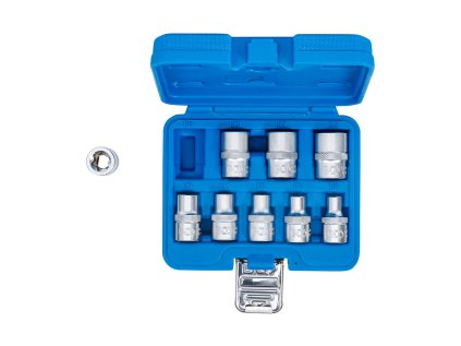 Nástrčné hlavice TORX-E 1/2", rozměry E10 – E24, sada 9 kusů - BGS 6425 01