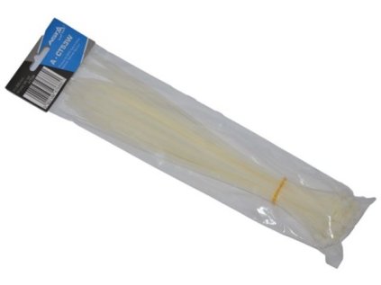 Stahovací pásky, 5 x 300 mm, 50 kusů, bílá barva
