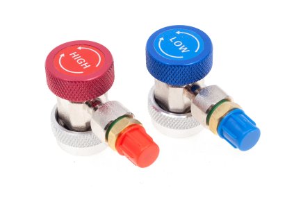 Rychlospojky pro plnění klimatizace, pro chladivo R-134A, sada 2 kusy - QUATROS QS13117 01