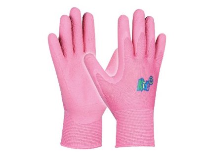 Dětské pracovní rukavice KIDS PINK, růžové, velikost 5