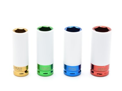 Úderové hlavice 1/2", 17 - 22 mm, s krytkou na ALU, sada 4 kusy 01