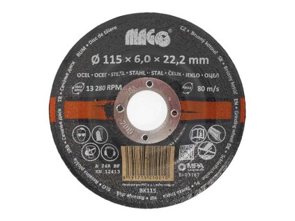 Kotouč brusný 115 x 6 x 22,2 mm, na kov