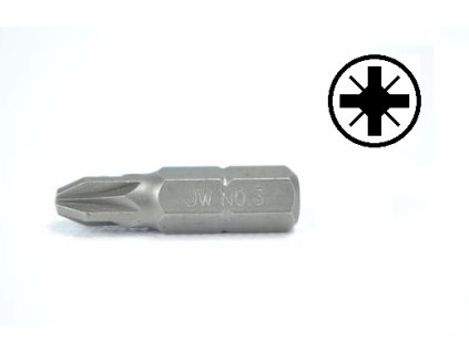 Bity křížové Pozidrive 5/16", úderové, různé rozměry - JONNESWAY