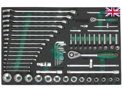 Modul - palcová gola sada 1/4" a 1/2", očkoploché klíče, 69 ks - JONNESWAY S05H4269SV