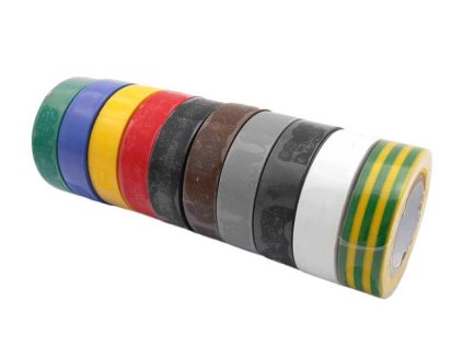 Izolační pásky 15 mm x 10 m, různé barvy, 10 ks