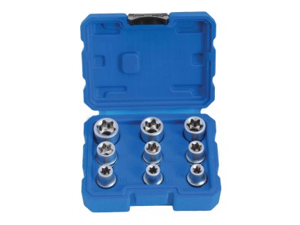Nástrčné hlavice TORX-E 1/2", E10 - E24, 9 ks - SATRA