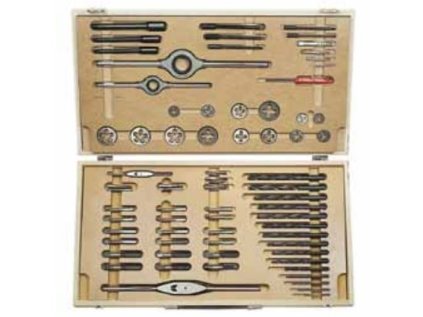 Závitníky a závitová očka M4x0,5 - M14x1,5, sada 62 dílů - Bučovice Tools