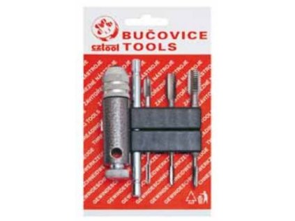 Závitové bity M4 - M12 HSS se závitníkovou ráčnou, sada 7 ks - Bučovice Tools