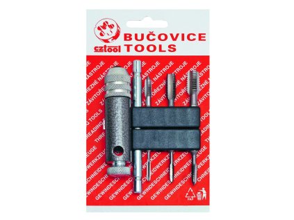 Závitové bity M3 - M10 HSS se závitníkovou ráčnou, sada 7 ks - Bučovice Tools 1