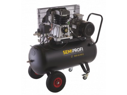 Kompresor 90 l 400 V, olejový dvouválcový - Schneider SEMI PROFI 500-10-90D