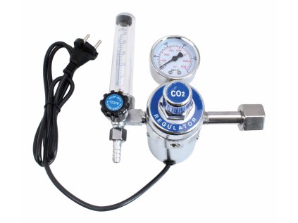 Redukční ventil pro CO2/Argon, s vyhříváním a průtokoměrem - SATRA