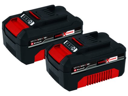 Baterie 18V 4,0 Ah Power X-Change-Twinpack BP 1, Li-Ion, sada 2 ks - Einhell Accessory