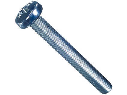 Šrouby s válcovou zaoblenou hlavou křížové DIN 7985, pozink, různé rozměry, sady 100-25 ks