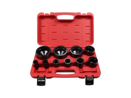 Nástrčné hlavice - klíče 1/2" 26-88 mm, na hřídelové KM matice, sada 10 ks 01
