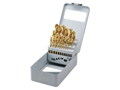Vrtáky HSS TiN do kovu, 1.0-13 mm, sada 25 ks - Bernardo