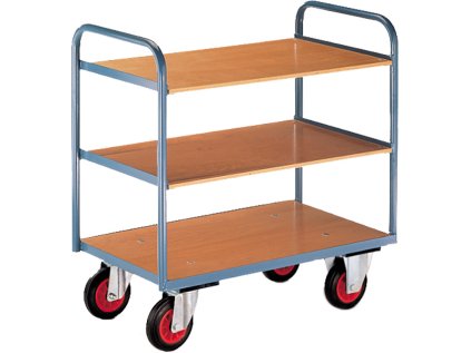 Manipulační vozík, 3 patra, nosnost 300 kg - T513