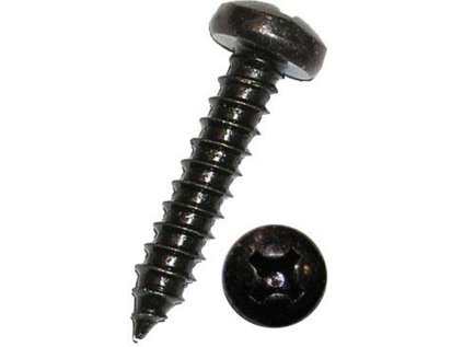 Šrouby do plechu s půlkulatou hlavou 4,2x38 mm, křížové, DIN 7981 C, černé, balení 100 ks