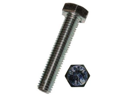 Šrouby 6hranné M6x20 mm DIN 933, pozinkované, sada 5 ks