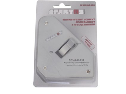 Úhlový magnet s vypínačem, nosnost 13,5kg - SPARTUS SP145-04-030