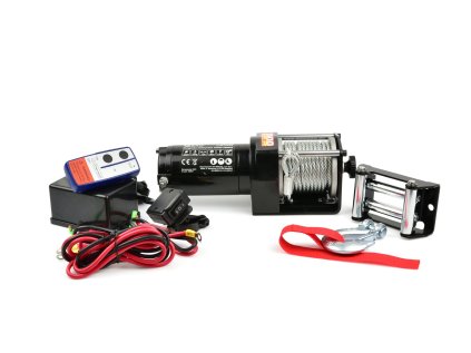 Elektrický lanový naviják 900 W/12 V, max zatížení 1,36 t, pro čtyřkolky - GEKO 1