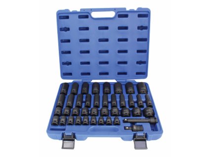 Sada zástrčných hlavic 1/2", úderové, 9-30 mm, 40 ks – Asta A-HEX40F 1