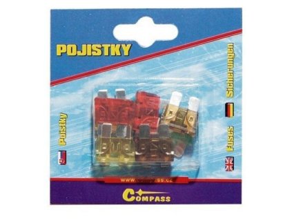 Autopojistky ploché nožové mini, 10 ks - COMPASS 07523 1