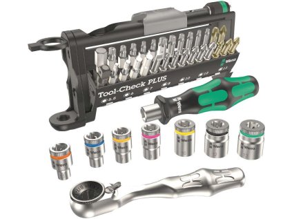 Sada bitů a hlavic s ráčnou 1/4" + držák Tool-Check PLUS, 39 ks - Wera 056490 2